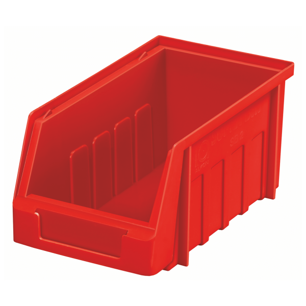 Rotho Premium Loft Set of 5 Storage tins, Plastic (BPA-Free),  Transparent/red, Various Sizes, 31.0 x 21.3 x 15.4 cm, 5